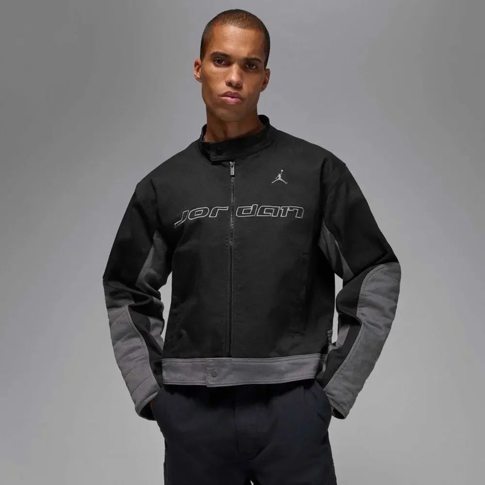Nike Air Jordan Brooklyn Motorsport Jackets Black HV1048-010 Mens Medium NWT